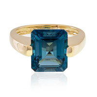 9K London Blue Topaz Gold Ring (de Melo)