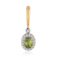9K Green Queensland Sapphire Gold Pendant (Mark Tremonti)