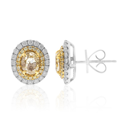18K SI2 Yellow Diamond Gold Earrings (CIRARI)