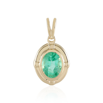 9K Russian Emerald Gold Pendant