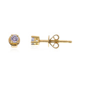 18K Purple Sapphire Gold Earrings