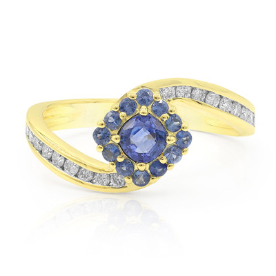 9K Ceylon Sapphire Gold Ring (Annette)
