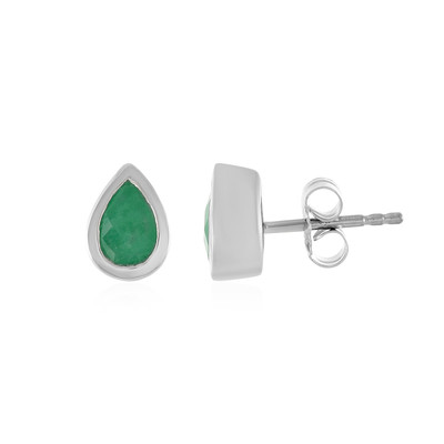 Socoto Emerald Silver Earrings