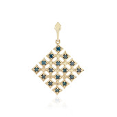 9K SI1 Blue Diamond Gold Pendant