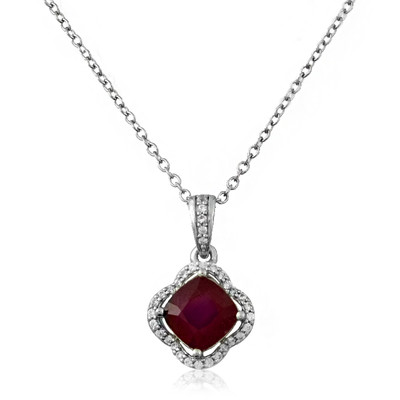 Madagascar Ruby Silver Necklace