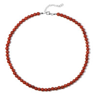Red Jasper Silver Necklace