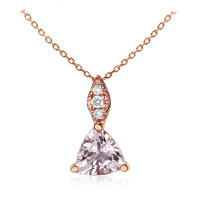14K AAA Morganite Gold Necklace