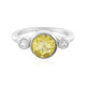 Yellow Fluorite Silver Ring