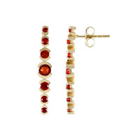 9K Tanzanian Ruby Gold Earrings