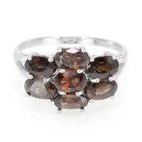 Chocolate Zircon Silver Ring