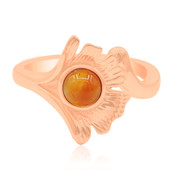 Orange Agate Silver Ring