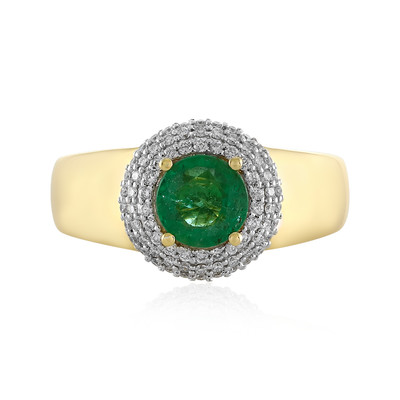 18K AAA Zambian Emerald Gold Ring (AMAYANI)