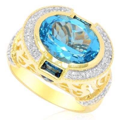 Swiss Blue Topaz Silver Ring (Dallas Prince Designs)