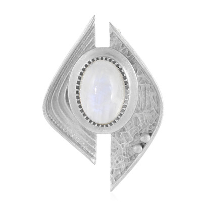 Rainbow Moonstone Silver Pendant (MONOSONO COLLECTION)