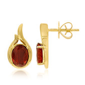 9K Red Tibetanite Gold Earrings