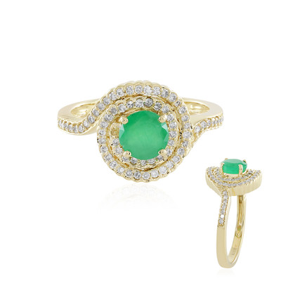 9K Brazilian Emerald Gold Ring (de Melo)