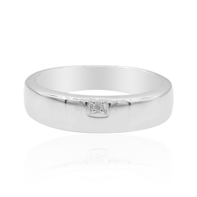 PK (I) Diamond Silver Ring