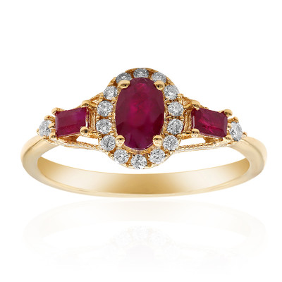 10K AAA Mozambique Ruby Gold Ring