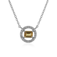 Yellow Zircon Silver Necklace