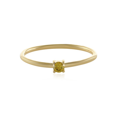 18K I2 Yellow Diamond Gold Ring