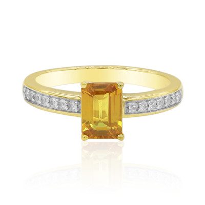 9K Ban Ka Cha Orange Sapphire Gold Ring