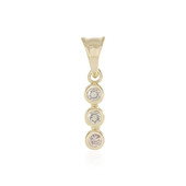 9K SI2 Champagne Diamond Gold Pendant