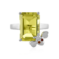 Lime Topaz Silver Ring