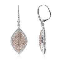 14K I1 Pink Diamond Gold Earrings (CIRARI)