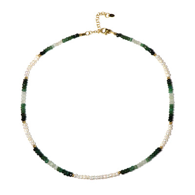 Emerald Silver Necklace