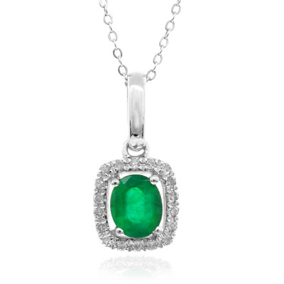 9K Zambian Emerald Gold Necklace