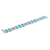 Kingman Blue Mojave Turquoise Silver Bracelet (Dallas Prince Designs)