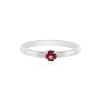Noble Red Spinel Silver Ring
