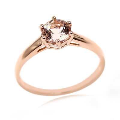 Morganite Sydney Perfect Fit Diamond Ring in 18K White Gold