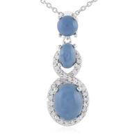 Blue Opal Silver Necklace