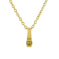 I4 Yellow Diamond Silver Necklace
