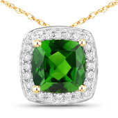 14K Russian Diopside Gold Necklace