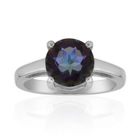 Purple Mystic Quartz Silver Ring