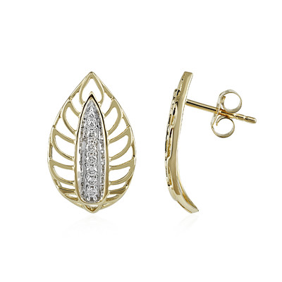 9K Flawless (F) Diamond Gold Earrings (LUCENT DIAMONDS)