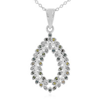 I3 Blue Diamond Silver Necklace