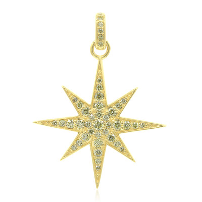 14K SI1 Canary Diamond Gold Pendant (Annette)