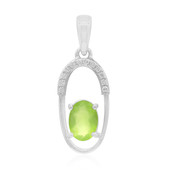 Brazilian Green Opal Silver Pendant