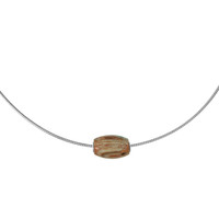 Petrified Palm Wood Silver Necklace