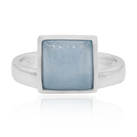 Blue Jadeite Silver Ring