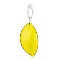 Colombian Yellow Amber Silver Pendant
