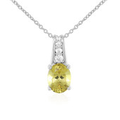 Golden Apatite Silver Necklace
