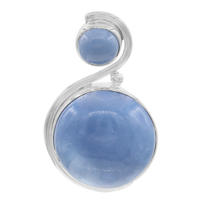 Blue Opal Silver Pendant