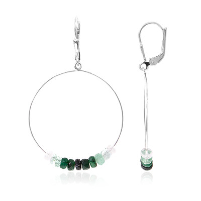 Emerald Silver Earrings (Maigold Kreativ)