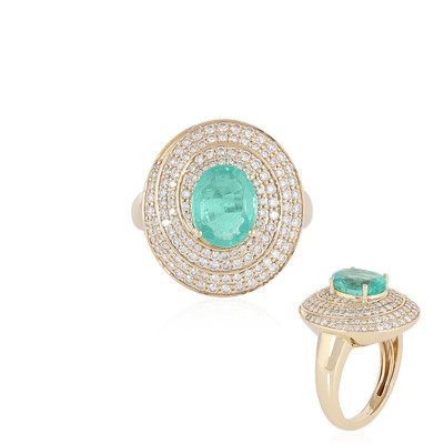 18K Colombian Emerald Gold Ring (de Melo)