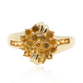 14K Orange Sapphire Gold Ring