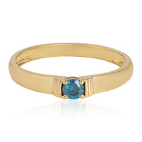 I1 Blue Diamond Silver Ring
